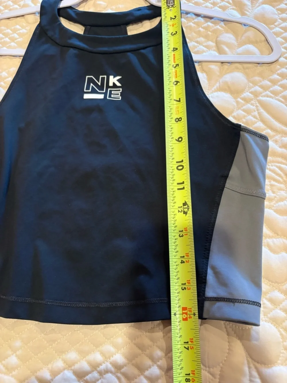 Nike Pro Dri-FIT Women's Cropped Training Tank Top black iron grey size S